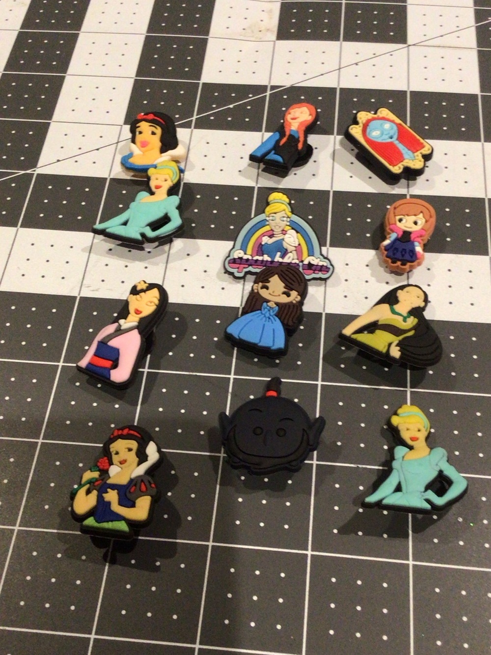 Princess Jibbitz Charm Lot - Colorful Character Croc Shoe Charms